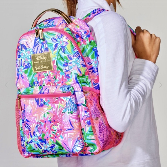 Disney Lilly Pulitzer Dreamin Minnie Mouse & Daisy Duck Large Backpack - NEW - Picture 3 of 3